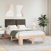 vidaXL Bed Frame with Upholstered Headboard Taupe 120 x 200 cm