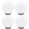 vidaXL Bowl Lamp | Set of 4 | White | Polymethyl Methacrylate (PMMA) | Medium