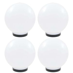 vidaXL Bowl Lamp | Set of 4 | White | Polymethyl Methacrylate (PMMA) | Medium