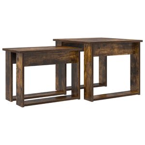 vidaXL Coffee Table Set 2 pcs Smoked Oak Engineered Wood