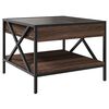 vidaXL Coffee Table with Infinity LED Brown Oak 50x50x38 cm