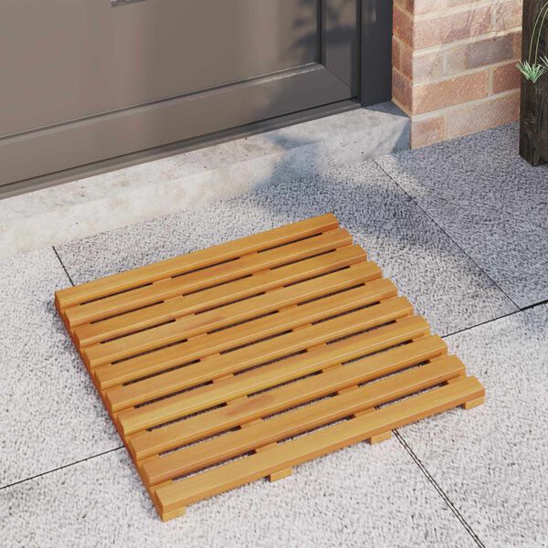 vidaXL Bath Mat Plain Brown 50 x 48 cm Wood