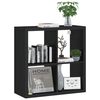 vidaXL Wall Cube Shelf Black 69.5x29.5x69.5 cm MDF