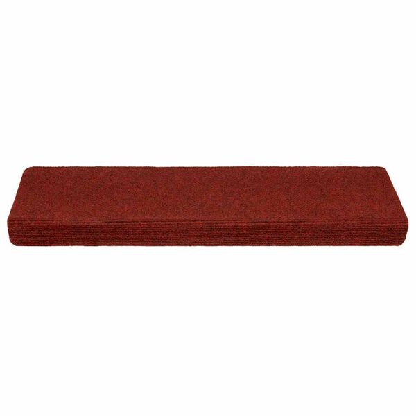 vidaXL Stair Mats Self-adhesive 20 pcs 65x21x4 cm Bordeaux Red Rectangular Edge