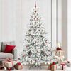 vidaXL Artificial Hinged Christmas Tree White 240 cm PVC and Steel