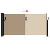 vidaXL Retractable Side Awning Taupe 100x500 cm