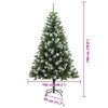 vidaXL Artificial Hinged Christmas Tree with Flocked Snow 180 cm