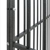 vidaXL Dog Playpen 20 Panels Black Galvanised Steel