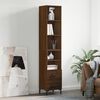 vidaXL Highboard Brown Oak 34.5x34x180 cm Engineered Wood