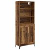 vidaXL Highboard 2 pcs Old wood Engineered Wood