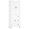 vidaXL Highboard White 69.5x34x180 cm Engineered Wood