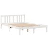 vidaXL Bed Frame with Headboard without Mattress White 160x200 cm