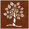 vidaXL Garden Wall Decoration 55x55 cm Corten Steel Tree Design