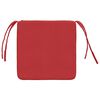 vidaXL Seat Cushions 4 pcs Red 40 x 40 x 3 cm Fabric