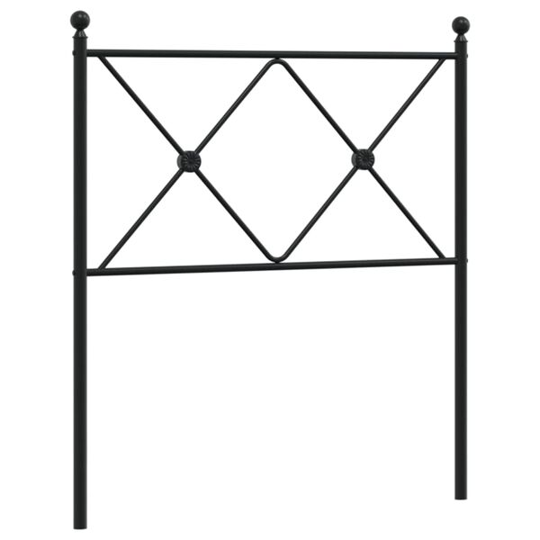 vidaXL Metal Replace Headboard Black 80cm