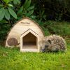 ProGarden Hedgehog House Wood with Tree Bark 34.5x20x23.5 cm