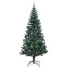 vidaXL Artificial Pre-lit Christmas Tree Green 240 cm PVC and Metal