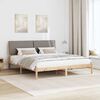 vidaXL Bed frame Brown and taupe 180 x 200 cm Solid pine wood