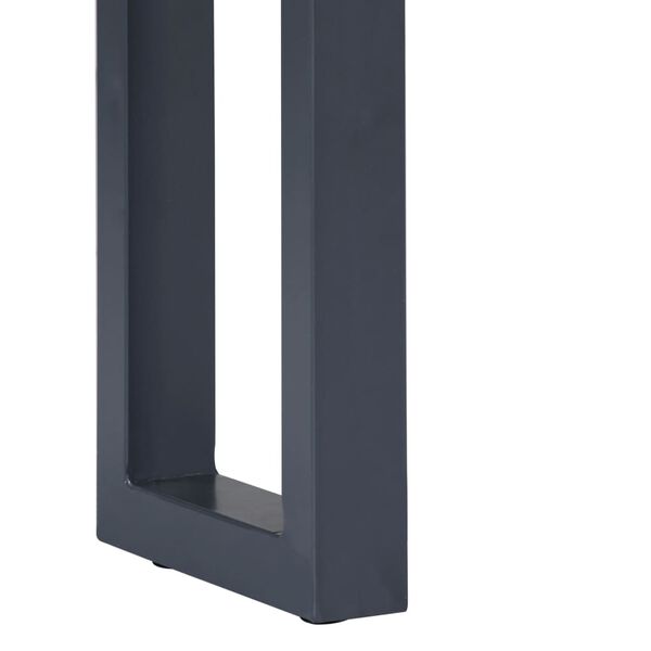 vidaXL Console Table Grey 115x35x76 cm Solid Aacia Wood and Iron