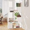 vidaXL Book Cabinet Room Divider High Gloss White 80x24x155 cm Engineered Wood