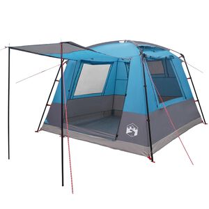 vidaXL Toilet Tent Blue 10-Person 185T Polyester with PU Coating