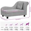 vidaXL Dog Sofa with Pillow Grey 83x44x44 cm Plush