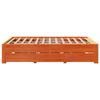 vidaXL Bed Frame without Mattress with Drawers Wax Brown 160x200 cm Solid Wood Pine