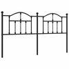 vidaXL Metal Replace Headboard Black 160 cm