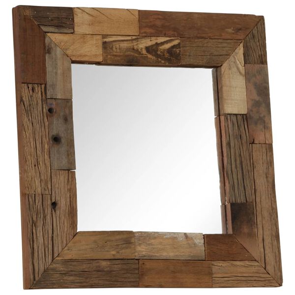 vidaXL Mirror Solid Reclaimed Wood 50x50 cm