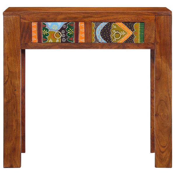 vidaXL Console Table 80x35x75 cm Solid Wood Acacia