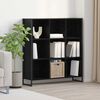 vidaXL Book Cabinet Black Oak 99.5 x 30 x 108.5 cm Engineered Wood
