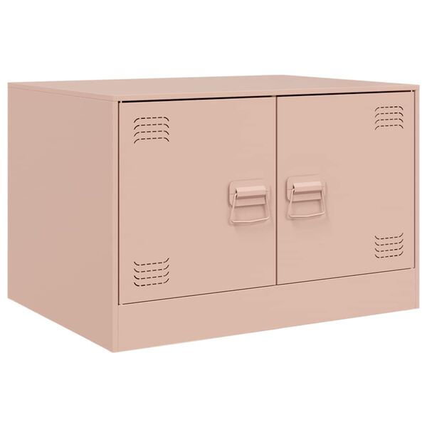 vidaXL Coffee Table Pink 67x50x44 cm Steel