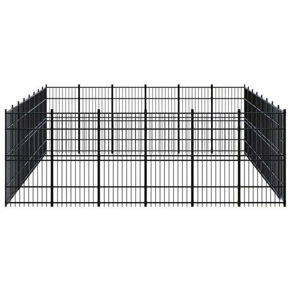 vidaXL Outdoor Dog Kennel Steel 44.24 m&sup2;