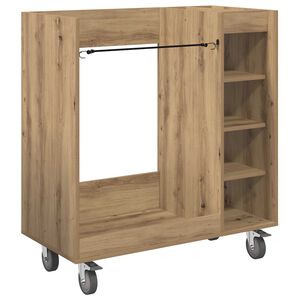 vidaXL Golf Cabinet with Wheel Plain Artisan Oak 90 x 45 x 98 cm