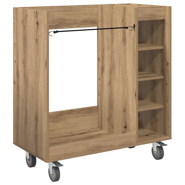 vidaXL Golf Cabinet with Wheel Plain Artisan Oak 90 x 45 x 98 cm