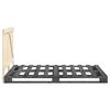 vidaXL Bed Frame without Mattress Grey 140x200 cm Solid Wood Pine
