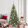 vidaXL Artificial Hinged Christmas Tree Green 180 cm PE and PVC