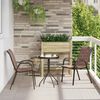 vidaXL Stackable Garden Chairs 2 pcs Brown Textilene Fabric