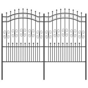 vidaXL Garden Fence Grey 190 cm Powder-coated steel
