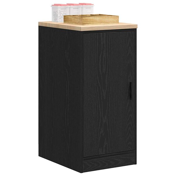 vidaXL Garage Storage Cabinet Black 40x51x85 cm Solid Wood Pine