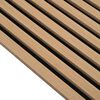 vidaXL Acoustic Wall Panels 2 pcs Slatted 60.5x60 cm Oak Veneer