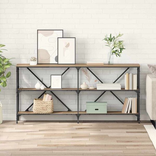 vidaXL Console Table Artisan Oak 160 x 30 x 75 cm Engineered Wood