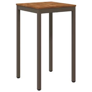vidaXL Garden Bar Table Natural and Coffee 60 x 60.5 x 105 cm