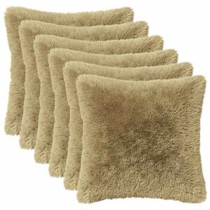 vidaXL Cushion with Pillow HEERLEN 6 pcs Light Grey PV Fleece