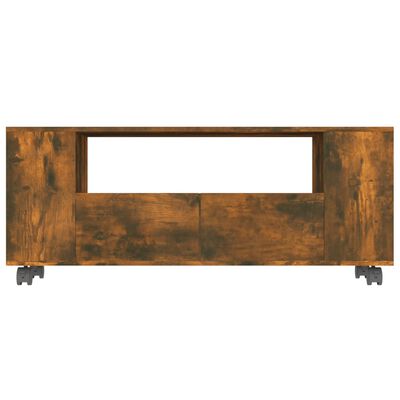 vidaXL TV Cabinet Smoked Oak 120x35x48 cm Engineered Wood