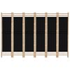 vidaXL Folding 6-Panel Room Divider 240 cm Bamboo and Canvas