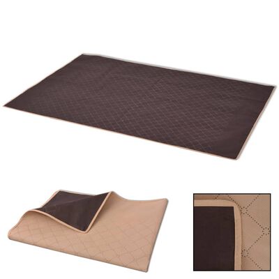 vidaXL Picnic Blanket Beige and Brown 100x150 cm