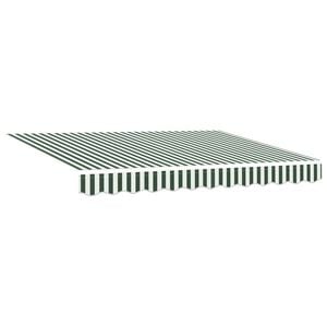 vidaXL Retractable Awning Green and White 300 x 250 cm