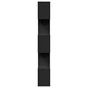 vidaXL Room Divider Bookcase 5-Tier Black 70x24x161 cm Engineered Wood
