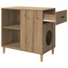 vidaXL Cat House Artisian Oak 72 x 42.5 x 70 cm Engineered Wood